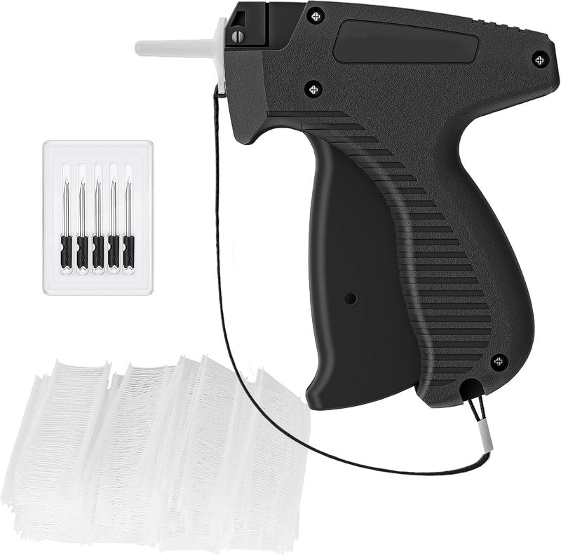 JINFFR Tagging Gun for Clothing, Tagging Gun Kit with 1600pcs 1" Barbs Fasteners and 6 Needles, Price Tag Gun, Standard Retail Price Tag Attacher Gun Kit, Clothes Tagging Gun Black - Image 1